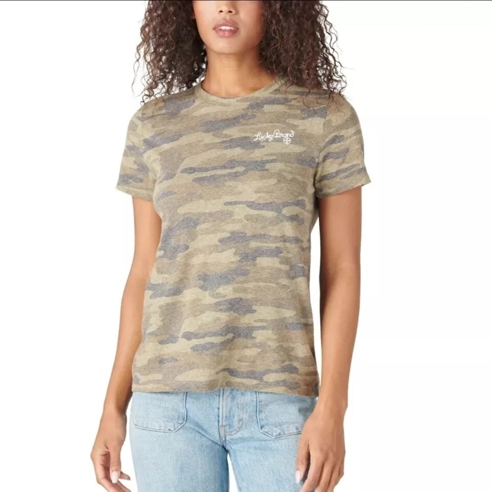 Lucky Brand Camo Multi Short Sleeve Shirt
